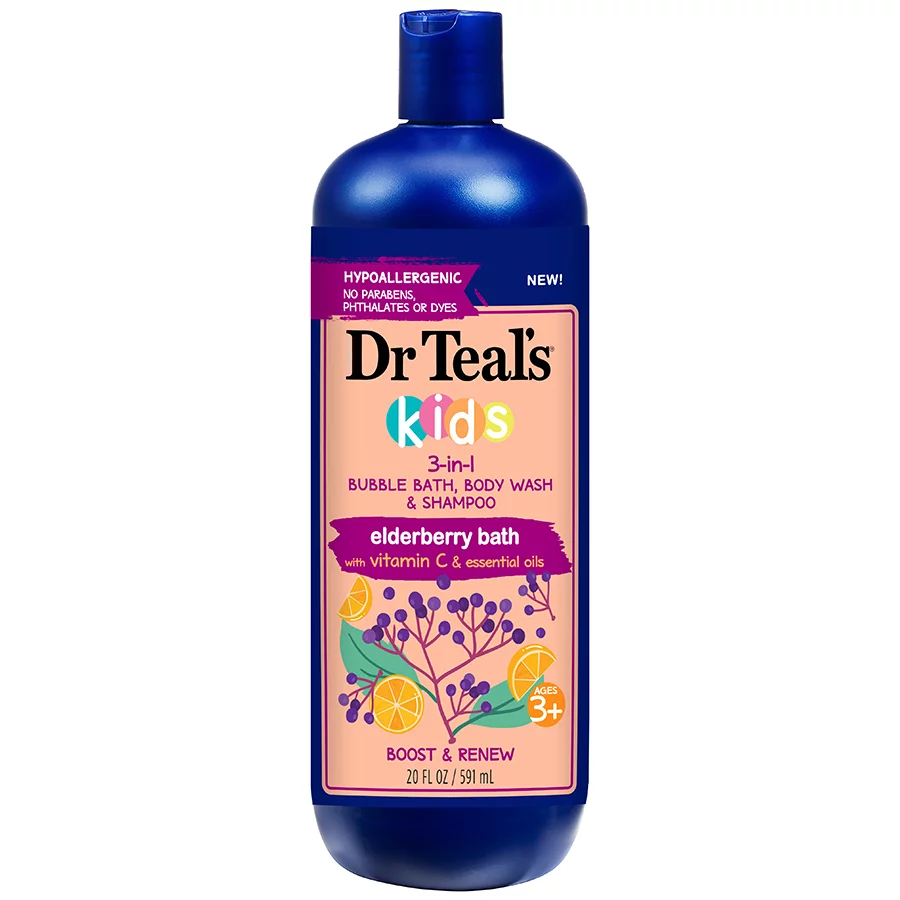 Dr. Teals Kids Hypo Elderberry & VitC 3in1 20oz/12