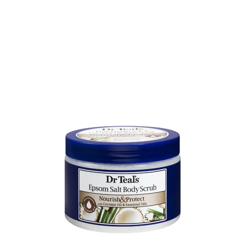 Dr Teal's Salt Body Scrub Coconut Oil 16OZ 3/12
