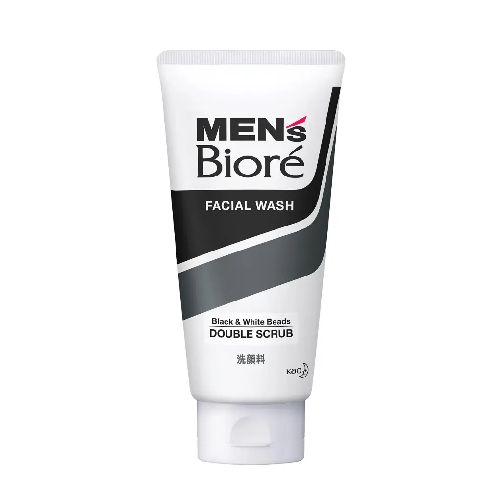 Men's Biore Double Scrub with Black & White Beads 130G/12