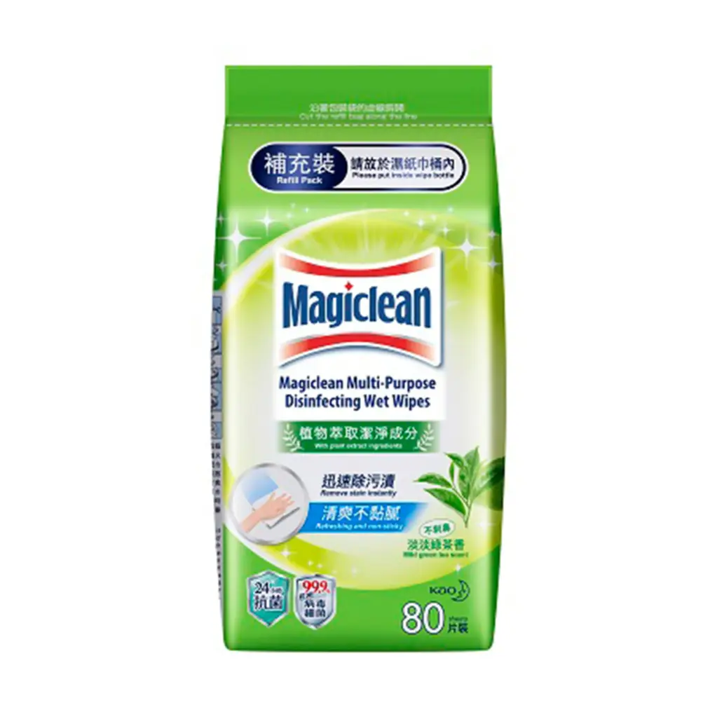 Magiclean Disinfecting Wet Wipes G.Tea Refill 80s /24