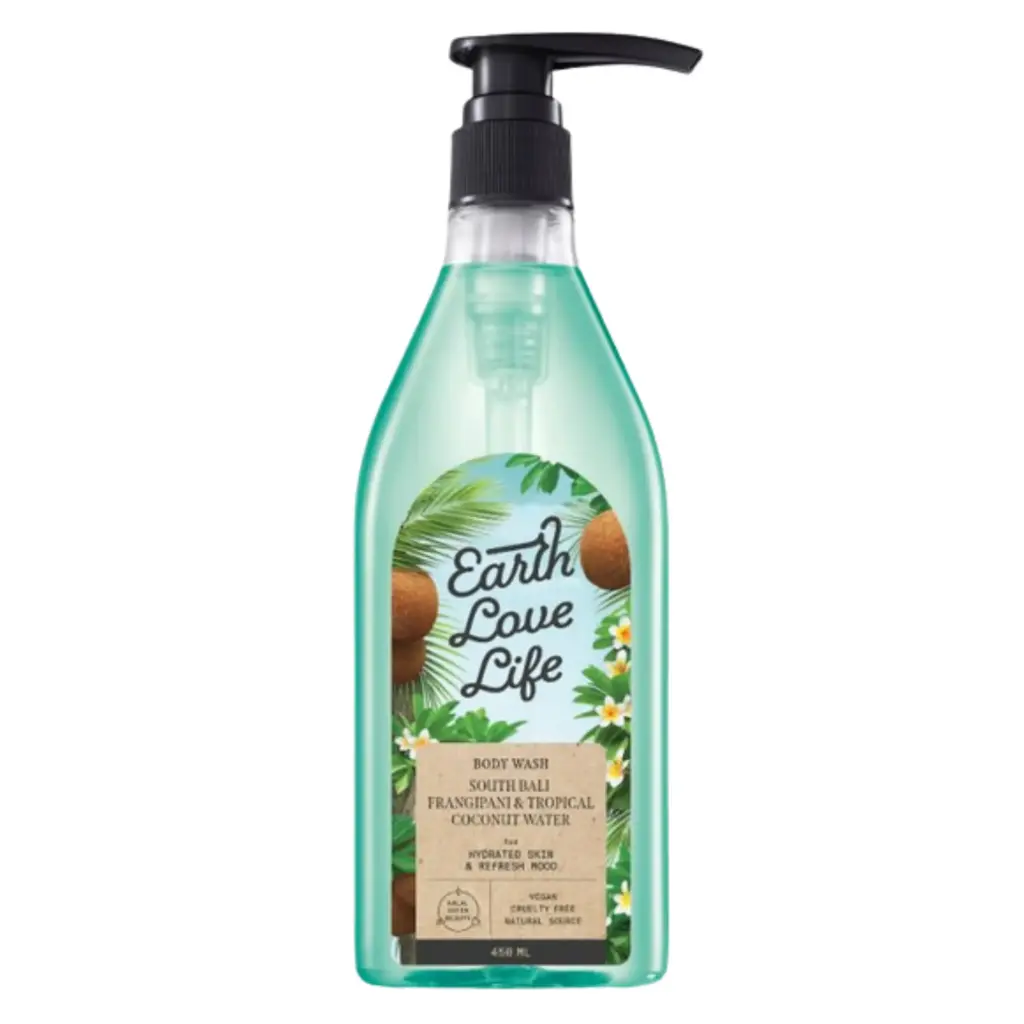 [Earth Love] Life South Bali Frangipani & Tropical Coconut Water BodyWash 450 ml  