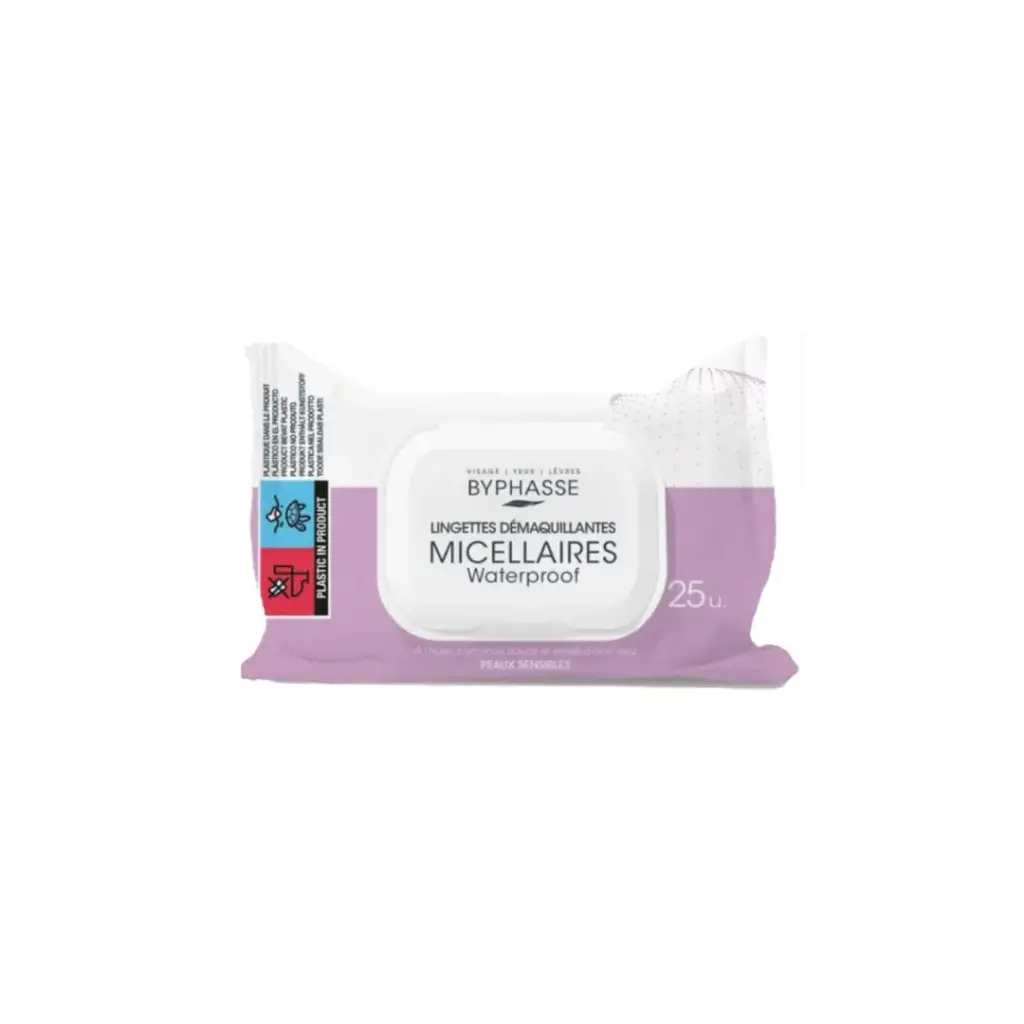 [Byphasse] Waterproof Make-Up Remover Wipes Sensitive Skin 25 Units / 20