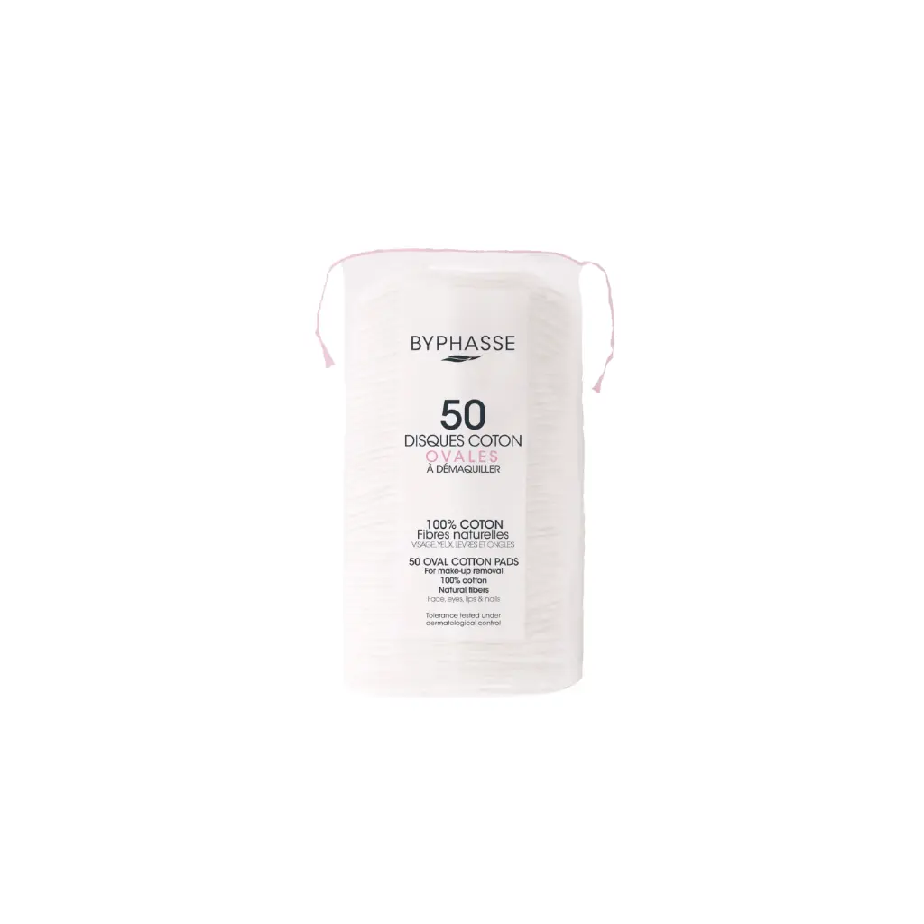 [Byphasse] 50 Oval Cotton Pads For Make-Up Removal / 24