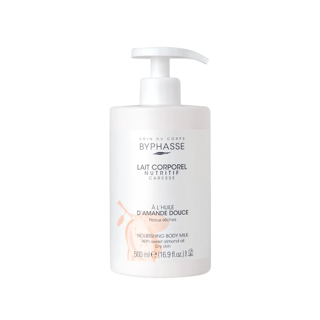 [Byphasse] Nourishing Body Milk With Sweet Almond Oil Dry Skin (Pump) 500 ML / 12
