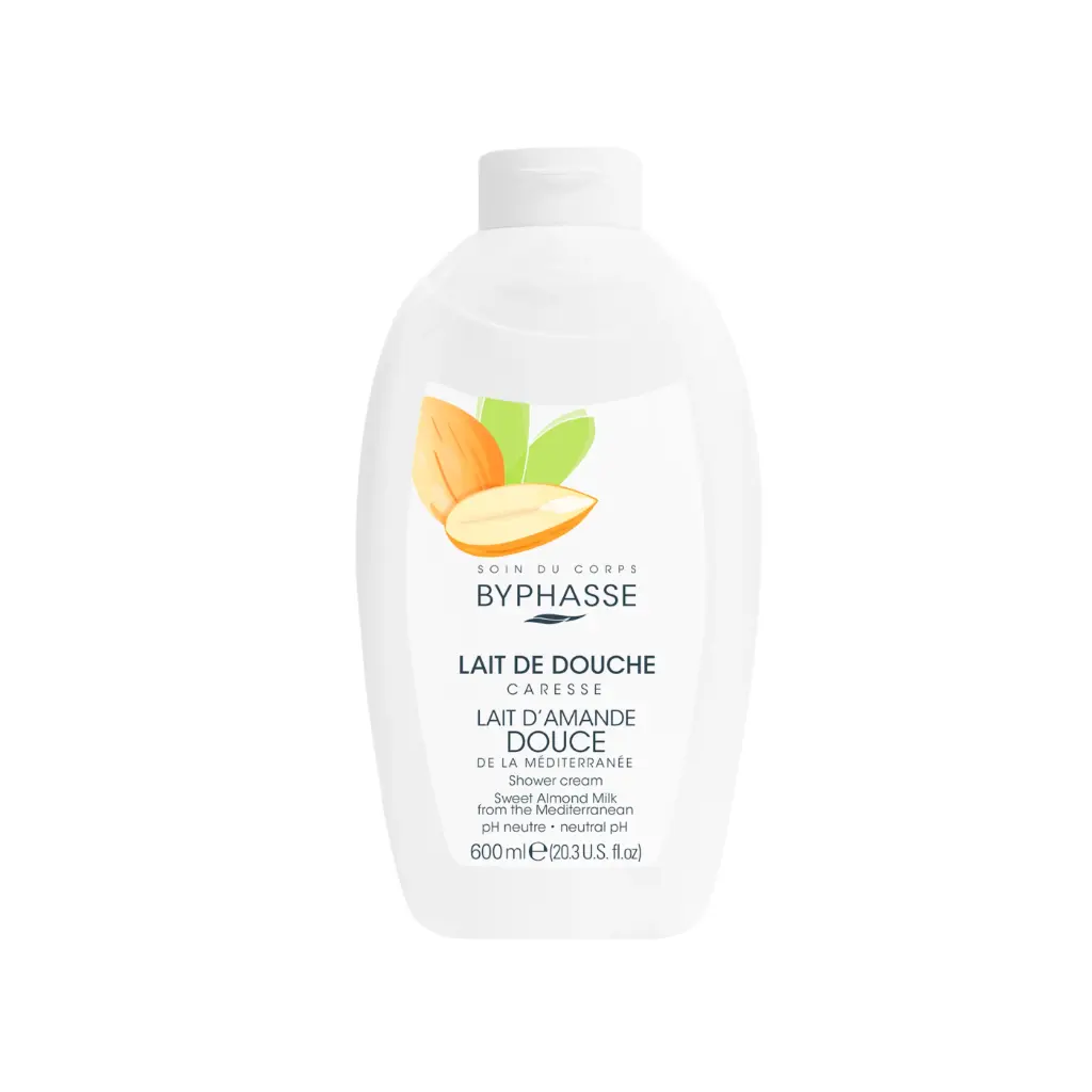 [Byphasse] Caresse Shower Cream Sweet Almond Milk 600 ML / 12