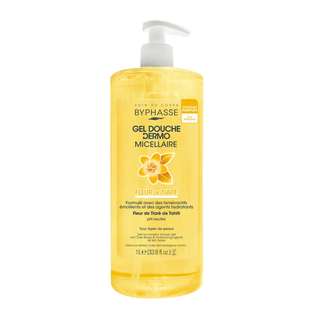 [Byphasse] Dermo Micellar Shower Gel Tiare Flower 1L / 12