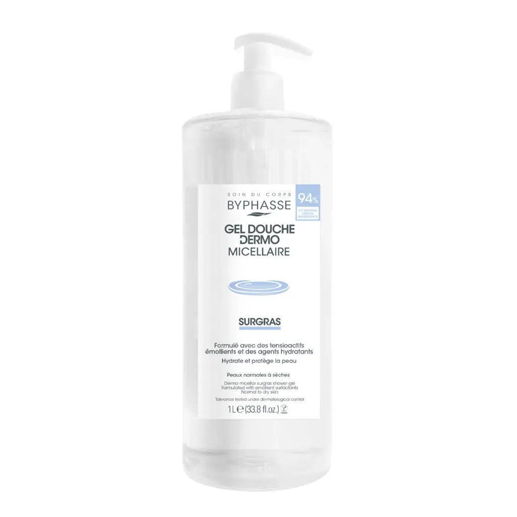 [Byphasse] Dermo Micellar Shower Gel Surgras Normal To Dry Skin 1L / 12