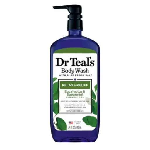 [04159-4PK] Dr Teal’s Relax and Relief with Eucalyptus Spearmint Body Wash 24oz 4/4