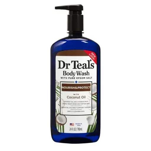 [04585-4PK] Dr Teal’s Coconut Oil Body Wash 24oz 4/4