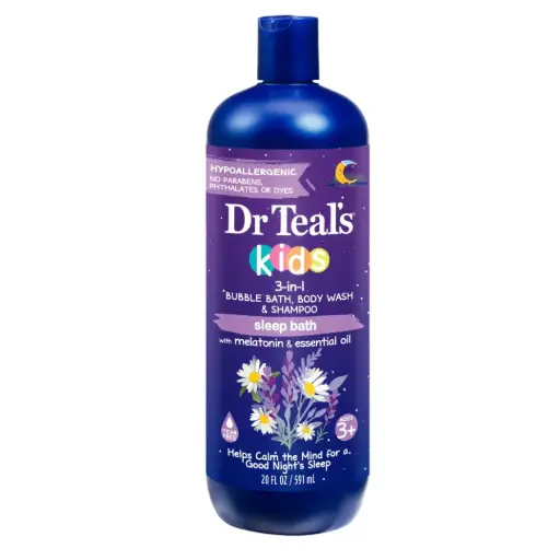 [05021-12P] Dr Teal's Kids Bodywash 3in1 Melatonin 20oz/12