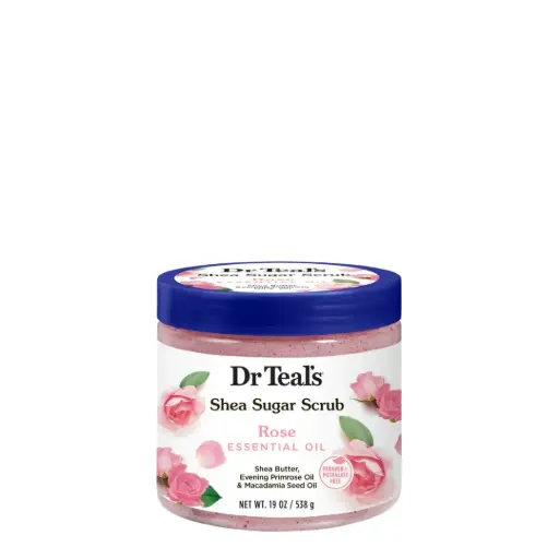 [05672-12P] Dr Teal's Shea Suger Scrub Rose 19oz