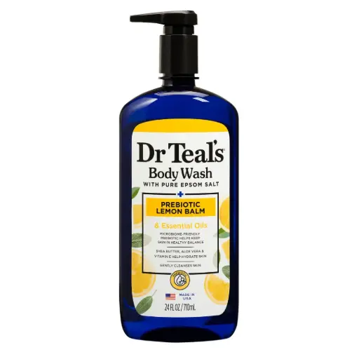 [05776-4PK] Dr Teal's Prebiotic Lemon Balm Body Wash 24oz/4