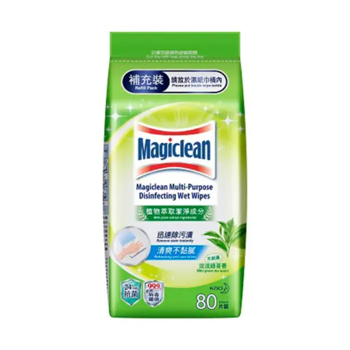 [448735] Magiclean Disinfecting Wet Wipes G.Tea Refill 80s /24