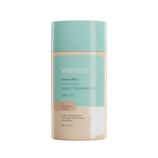 [8993137575225] [Wardah] Everyday Luminous Liquid Foundation – 01 Natural White 35ml