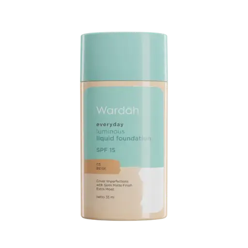 [8993137575898] [Wardah] Everyday Luminous Liquid Foundation – 04 Natural 35ml