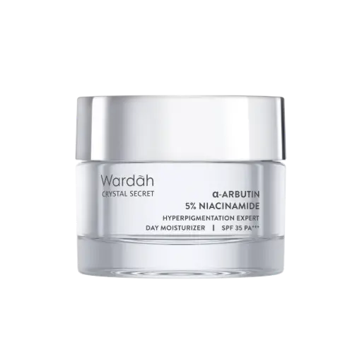 [8993137692526] [Wardah] Crystal Secret a-Arbutin + 5% Niacinamide Hyperpigmentation Expert SPF 35 PA+++ Day Moisturizer 15g