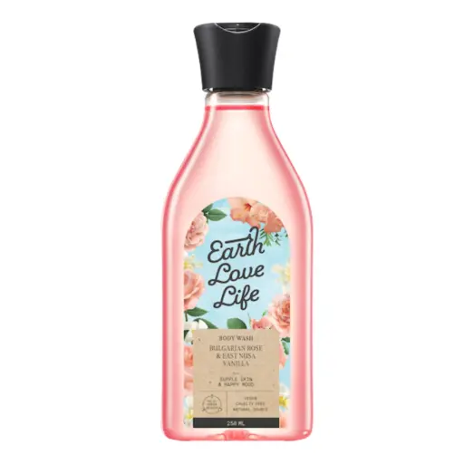 [8993137721707] [Earth Love] Life Bulgarian Rose & East Nusa Vanilla Body Wash 250 ml