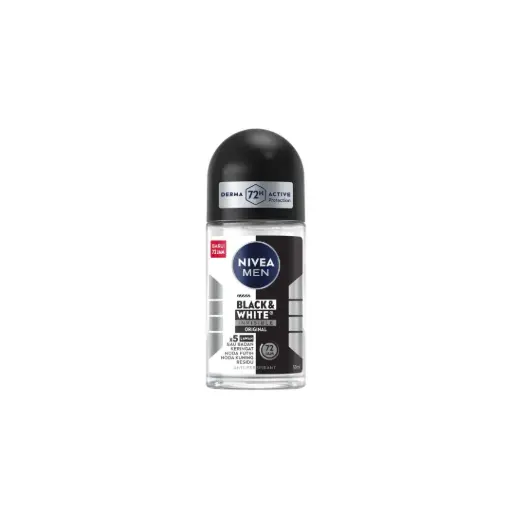 [BS3435] Nivea Roll-On Men Black White Invisible Fresh MR.416 +Antibakteri 48 Jam 50ml