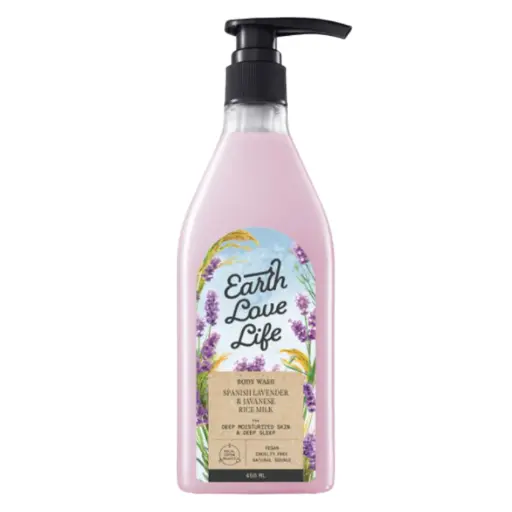 [8993137721769] [Earth Love] Life Spanish Lavender & Javanese Rice Milk Body Wash 450 ml