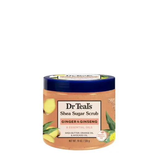 [06338-12PN] Dr Teal's Ginger & Ginseng Sugar Scrub 19OZ 