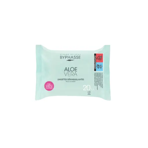 [8436097094226] [Byphasse] Byphasse Make-Up Remover Wipes With Aloe Vera for Sensitive Skin 20 Units / 24