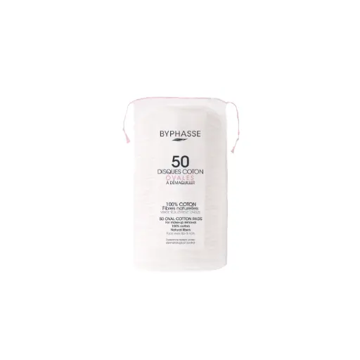 [8436097094028] [Byphasse] 50 Oval Cotton Pads For Make-Up Removal / 24