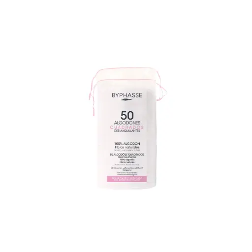 [8436097094035] [Byphasse] 50 Square Cotton Pads For Make-Up Removal / 24