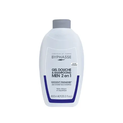 [8436097095780] [Byphasse] Men Shower Gel-Shampoo 2 In 1 Groovy Paradise 600 ML / 12